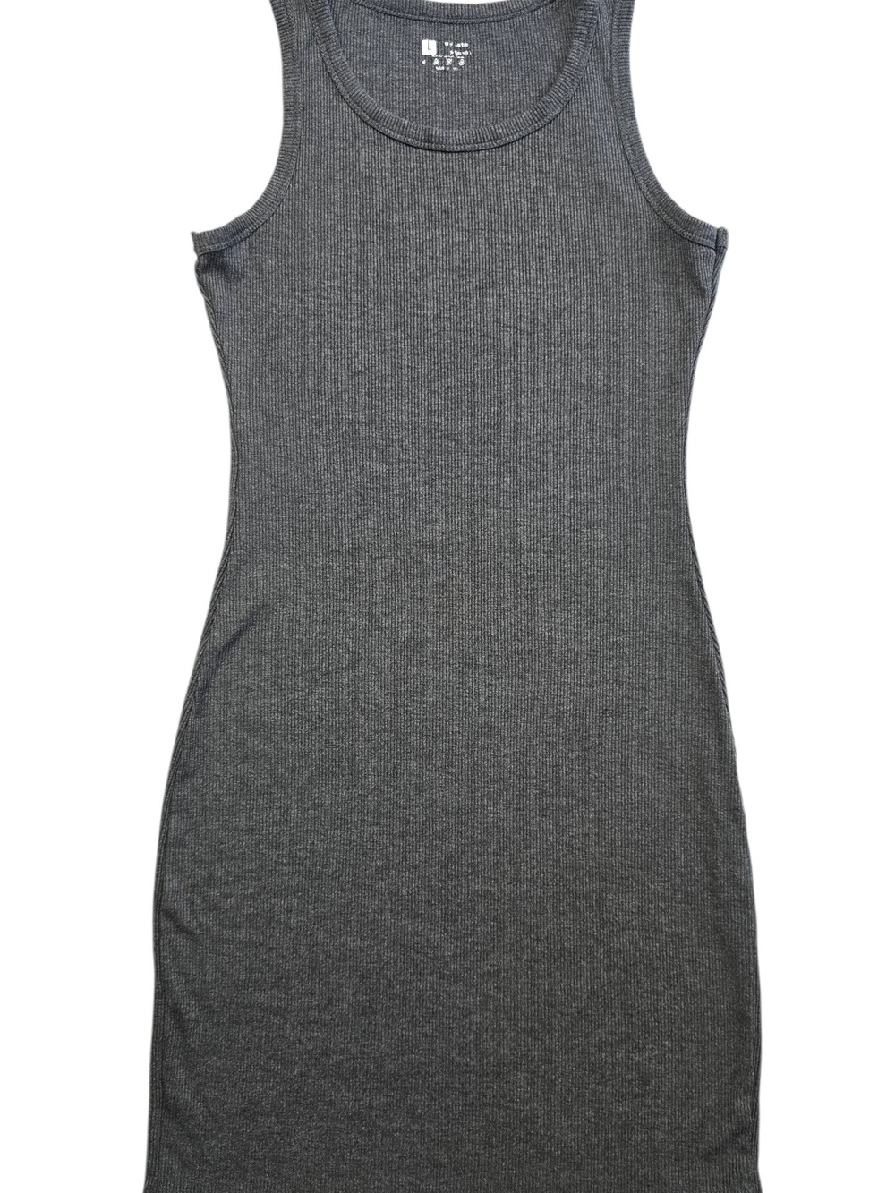 A New Day Ribbed Mini Dress Gray Small